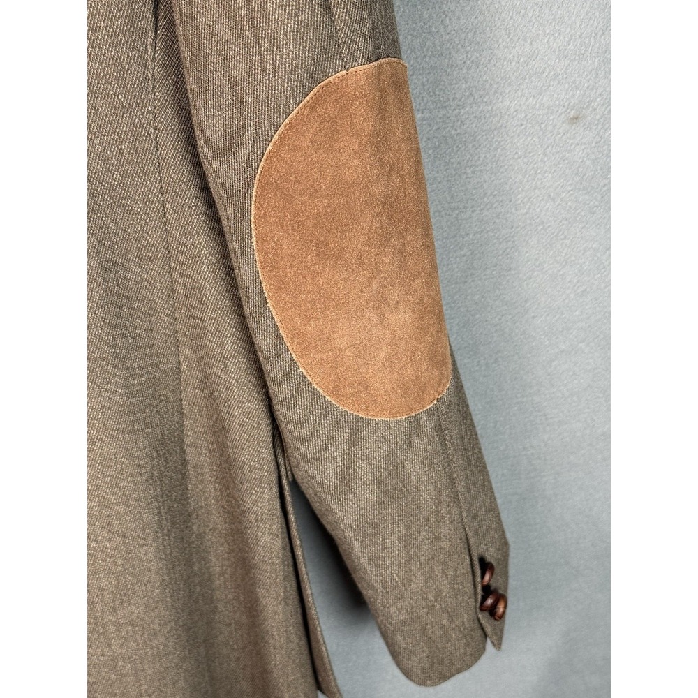 Vintage Orvis Tweed Blazer Sport Coat 42R Made in USA Suede Elbow Patches - Picture 8 of 13